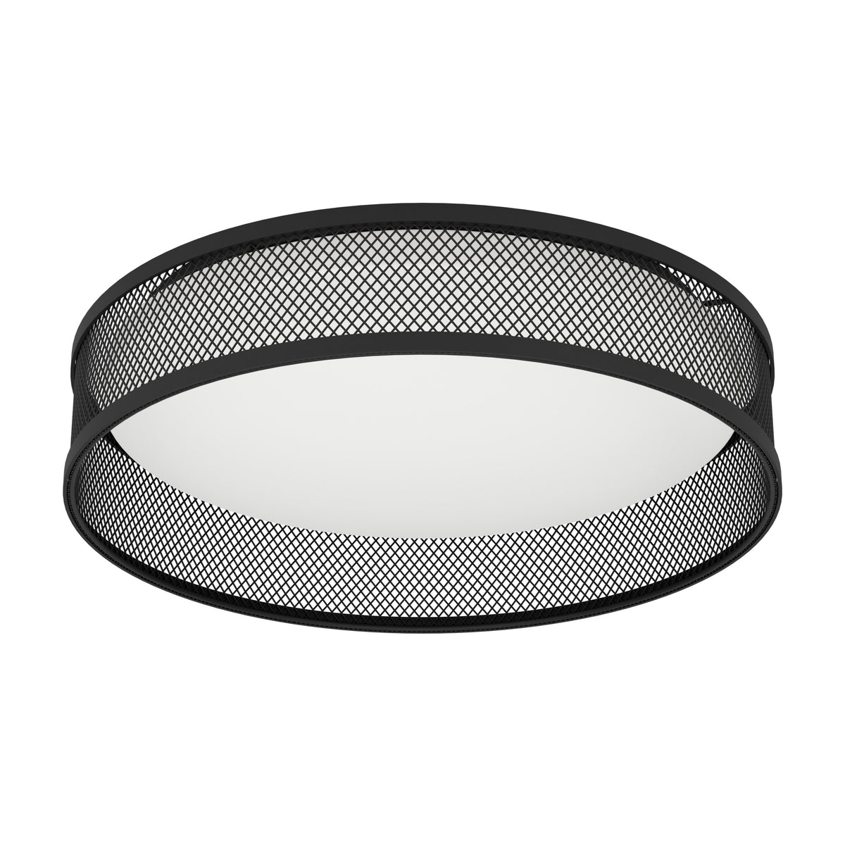 EGLO plafondlamp Luppineria - led - ø 38,5 cm - zwart/wit - staal