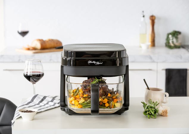 6.5L Glass Digital Air Fryer Oven, 1200W, >200&deg;C, Easy Cleaning