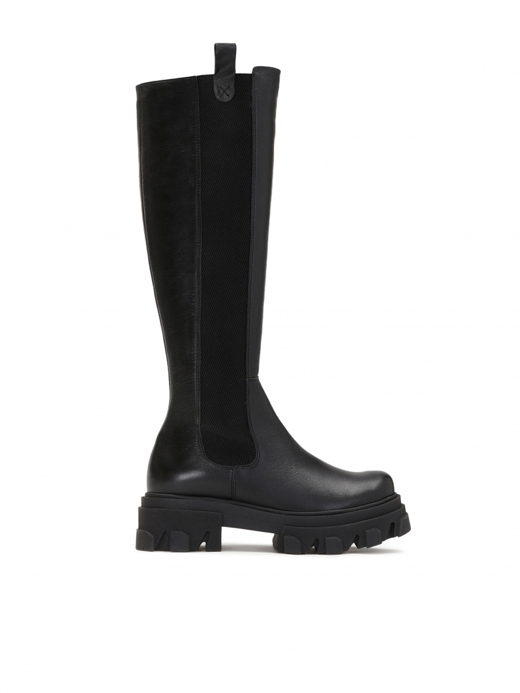 Ladies' black high boots