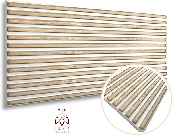 6 m2 12 pièces Panneaux muraux de plafond en polystyrène Effet Lattes Décor Imitation Lamelle Revêtement léger Slats White Gold
