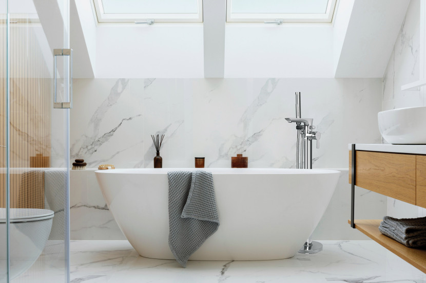 Bateria Wannowa Wolnostojąca Glamour Invena Trend Chrom