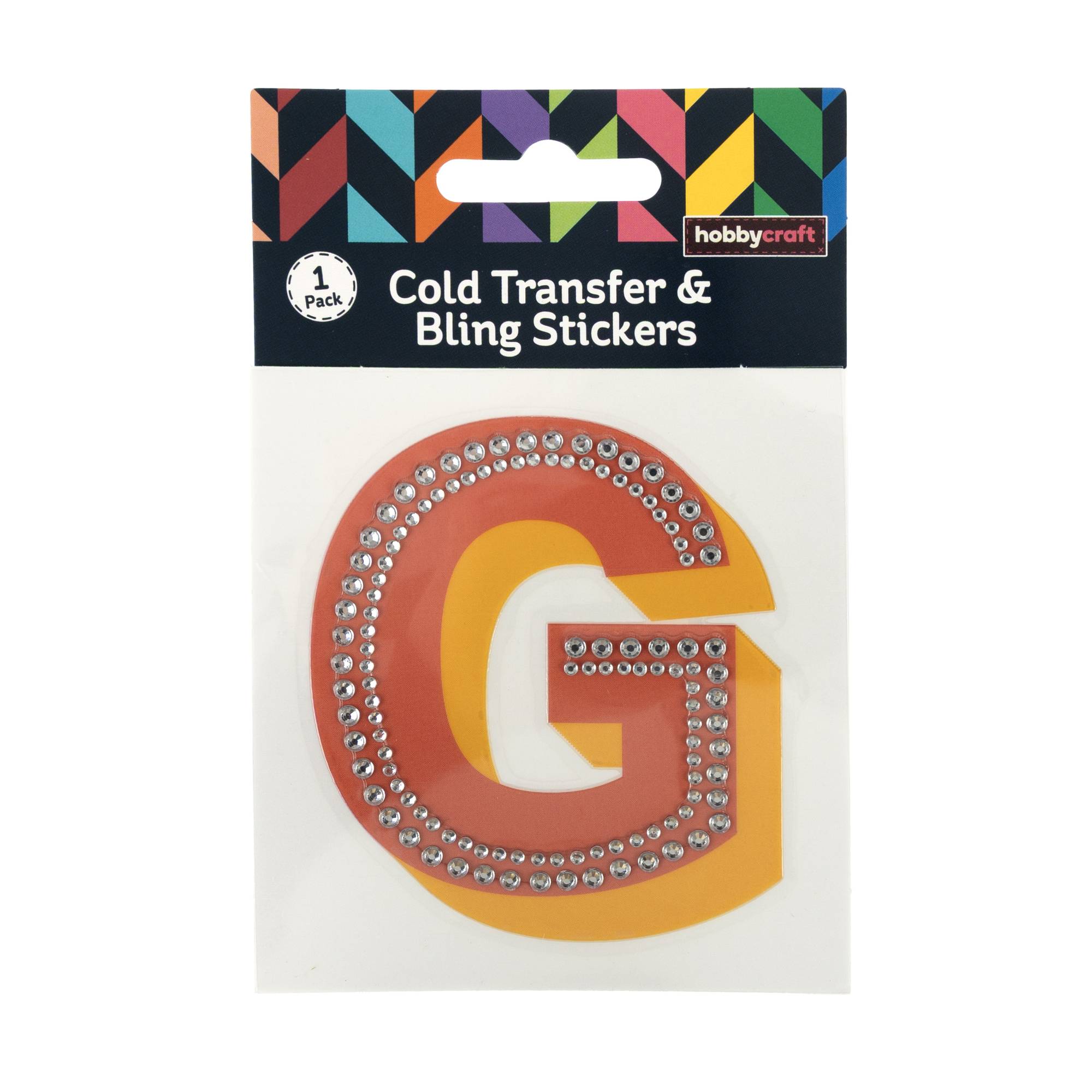 Cold Transfer and Bling Letter G Sticker Set