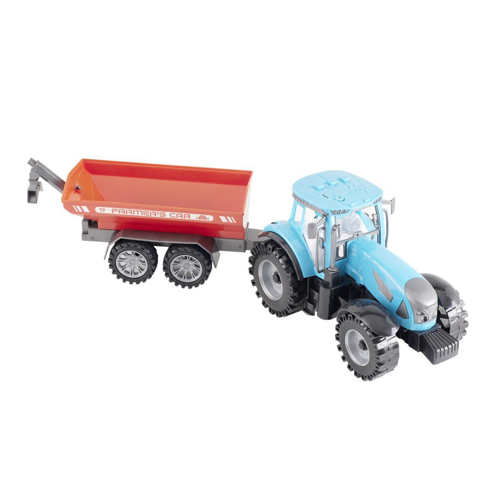 Tracteur avec remorque son et lumière plastique L44cm