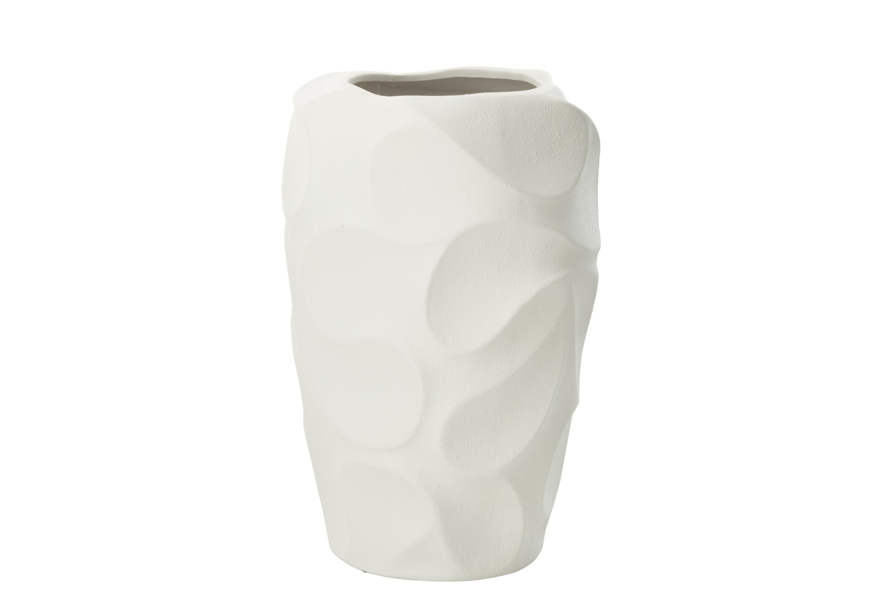 J-Line vaas Mirena - keramiek - wit - large - 43 cm hoog