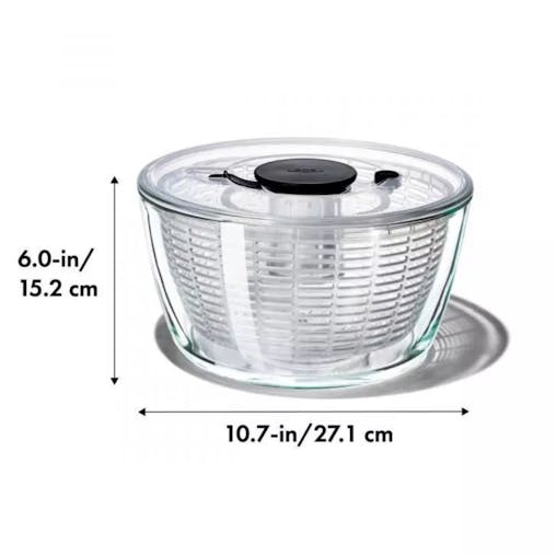 OXO Good Grips Glass Salad Spinner | Serving Bowl Lettuce Dryer