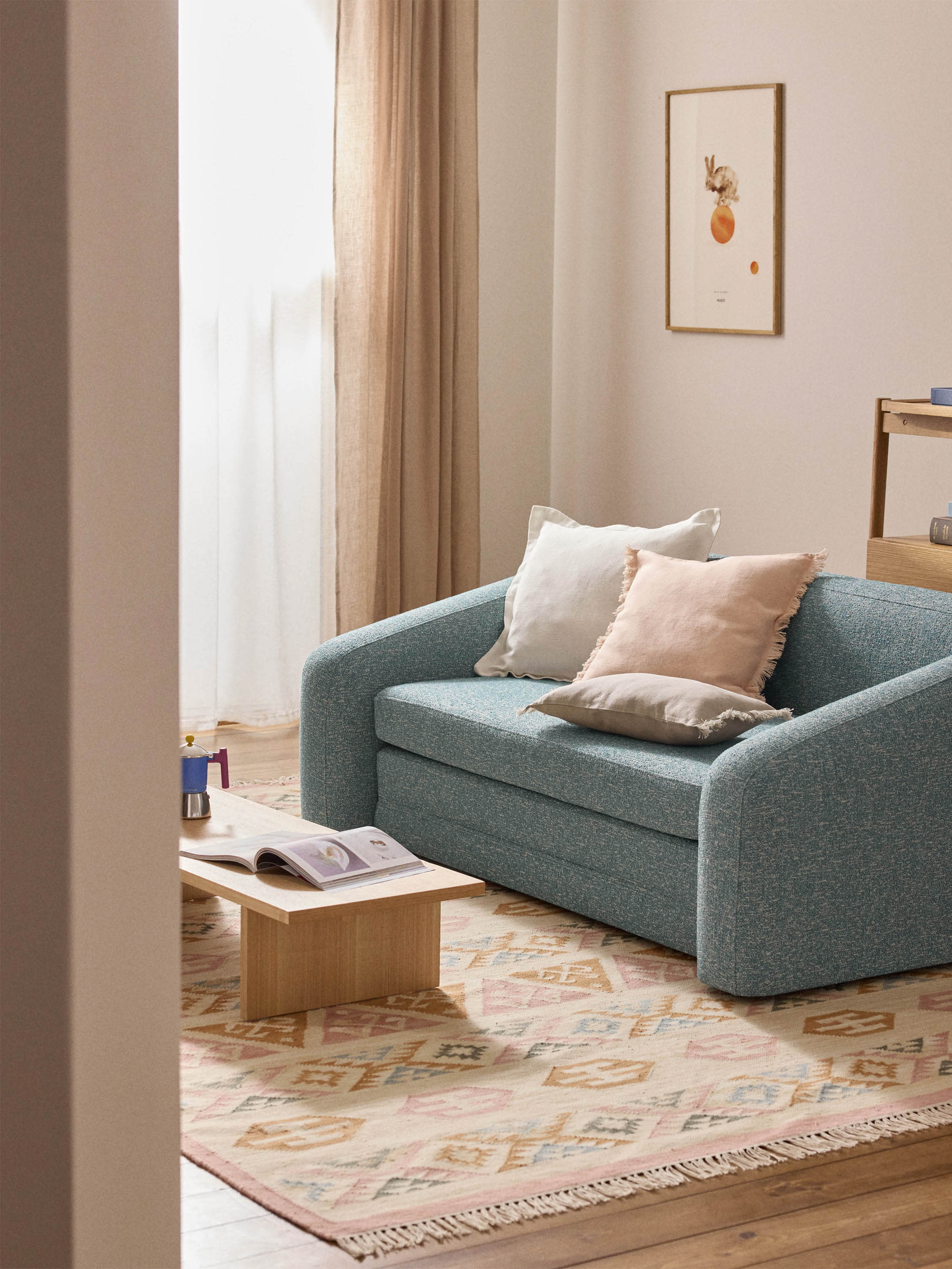 Leinen-Kissenhülle Luana mit Fransen
