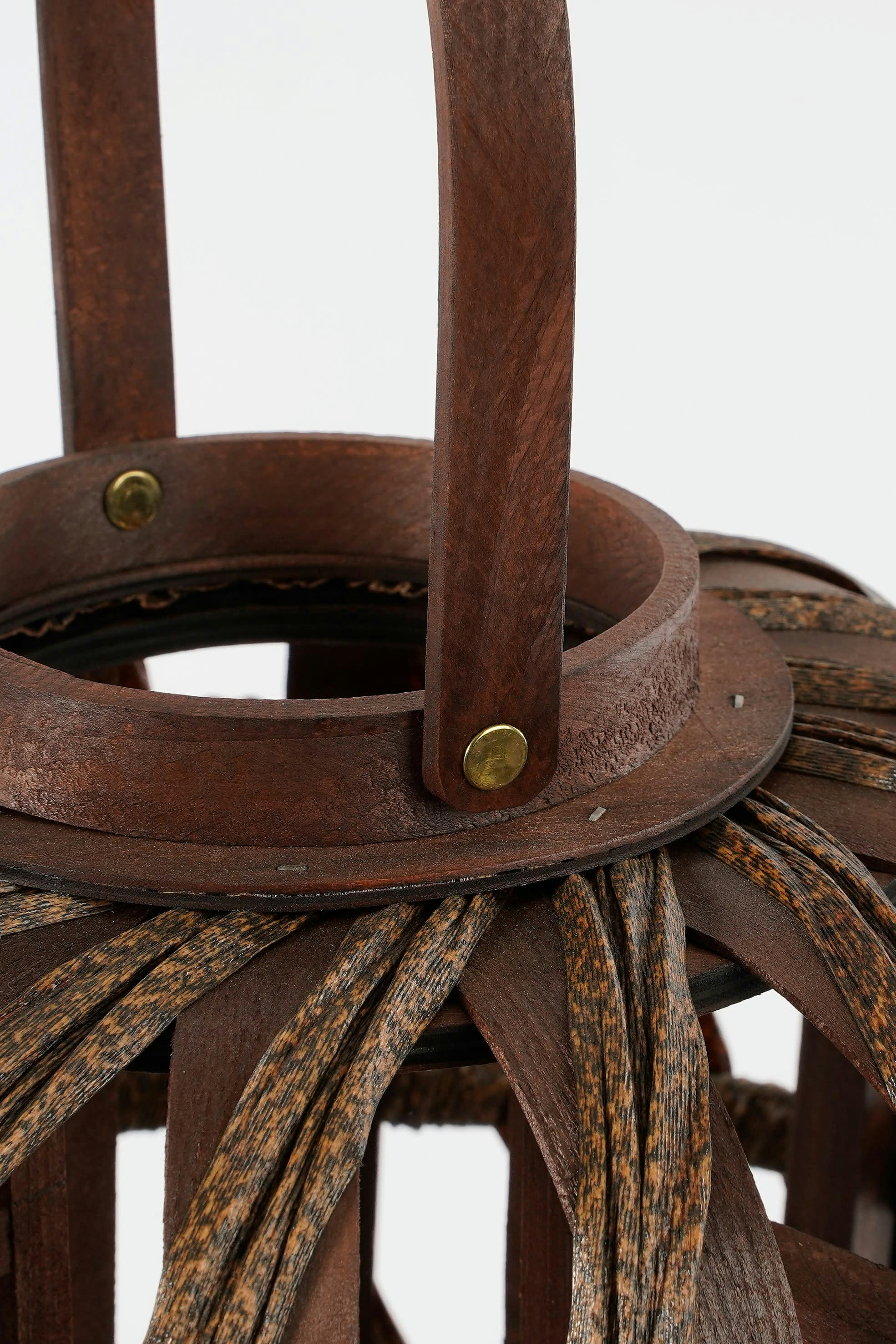 HELIOS - Lanterne en polyester recyclé marron foncé H49