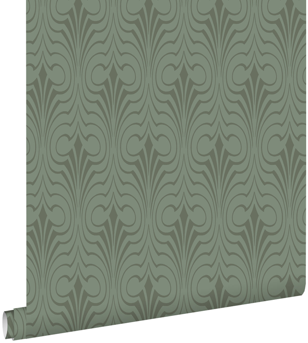 ESTAhome behang grafische vorm vergrijsd groen - 50 x 900 cm - 139636