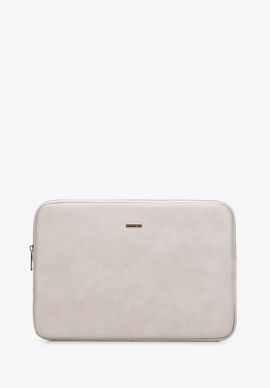 Etui na laptopa 14’’ z ekoskóry beżowe