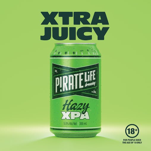 Pirate Life Hazy XPA, Pale Ale Beer, Full & Fresh Beer, Fruity Characters, 355mL (Case of 16 Cans)