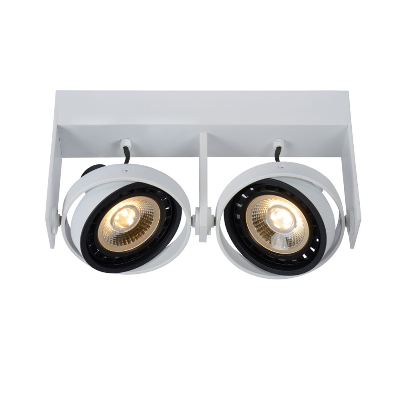 Spot LED Griffon blanc dimmable GU10 2 x 12 W LUCIDE