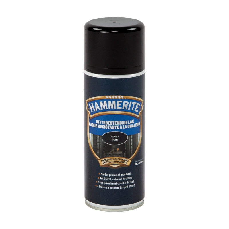 Laque antirouille résistante à la chaleur noire 0,4 L HAMMERITE