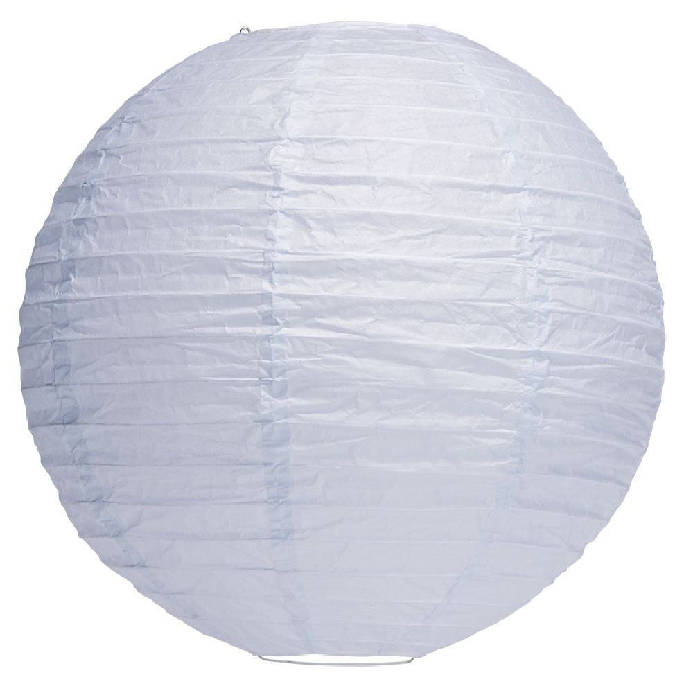 Suspension boule chinoise papier bleu - Ø30xH28cm