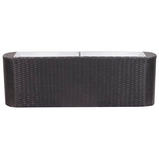 NNEVL Garden Raised Bed 120x24x40 cm Poly Rattan Black