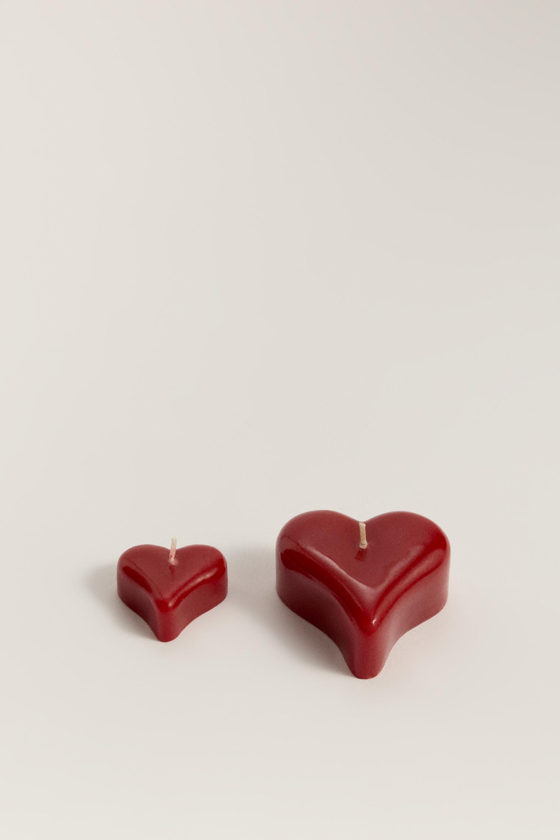 Pack 2 velas corazón