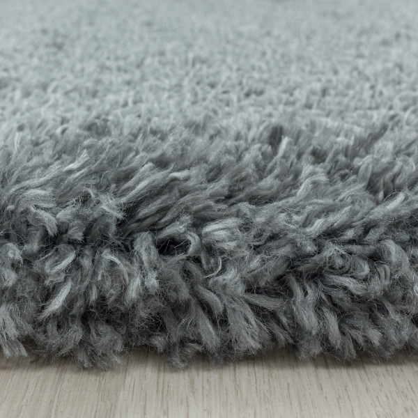 Dywan shaggy Fluffy Super Soft jasno szary 80 x 80koło