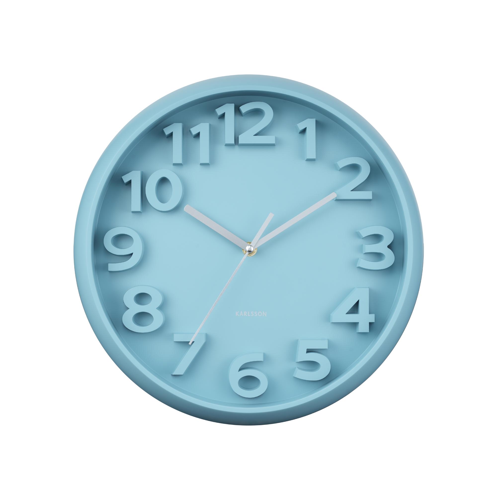 Karlsson wandklok Elevated Classic Numbers - blauw - Ø33.5cm