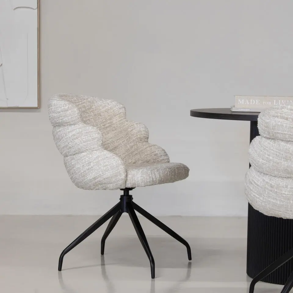 Eetkamerstoel Beige - Draaibaar - Claes - Set van 2