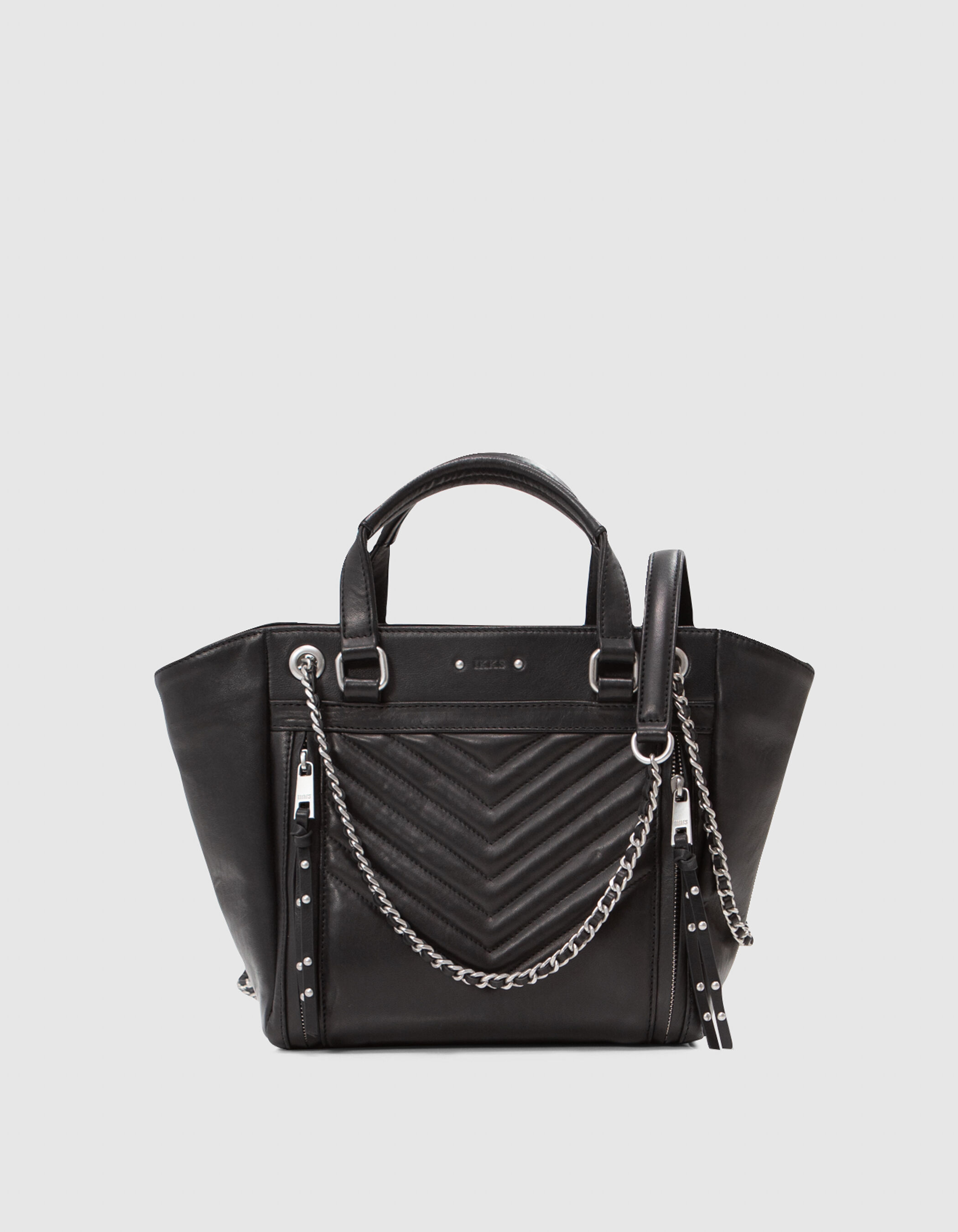 Sac cabas 1440 noir cuir Taille M Femme