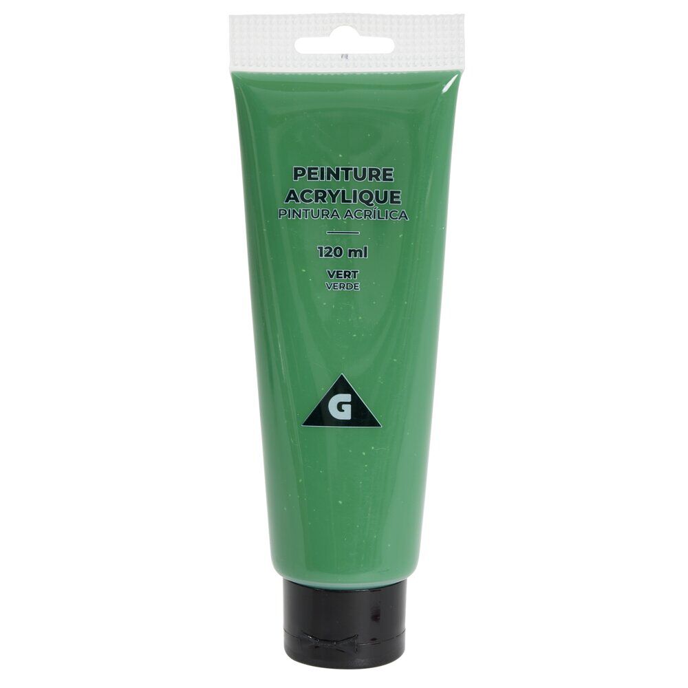 Tube peinture acrylique 120ml vert