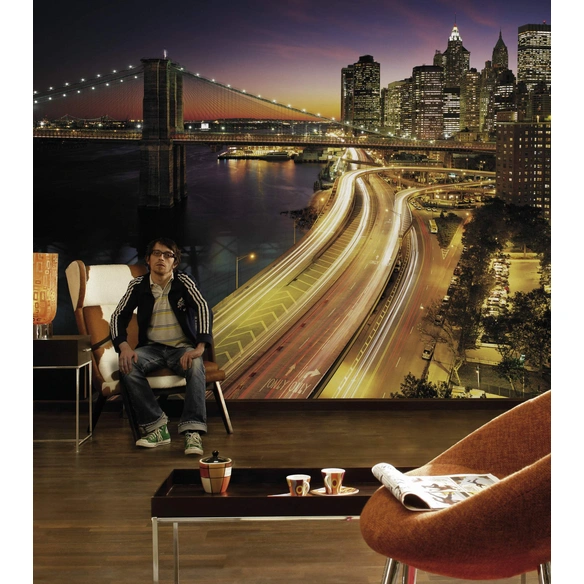 Papiertapete »NYC Lights«, Breite: 368 cm, inkl. Kleister