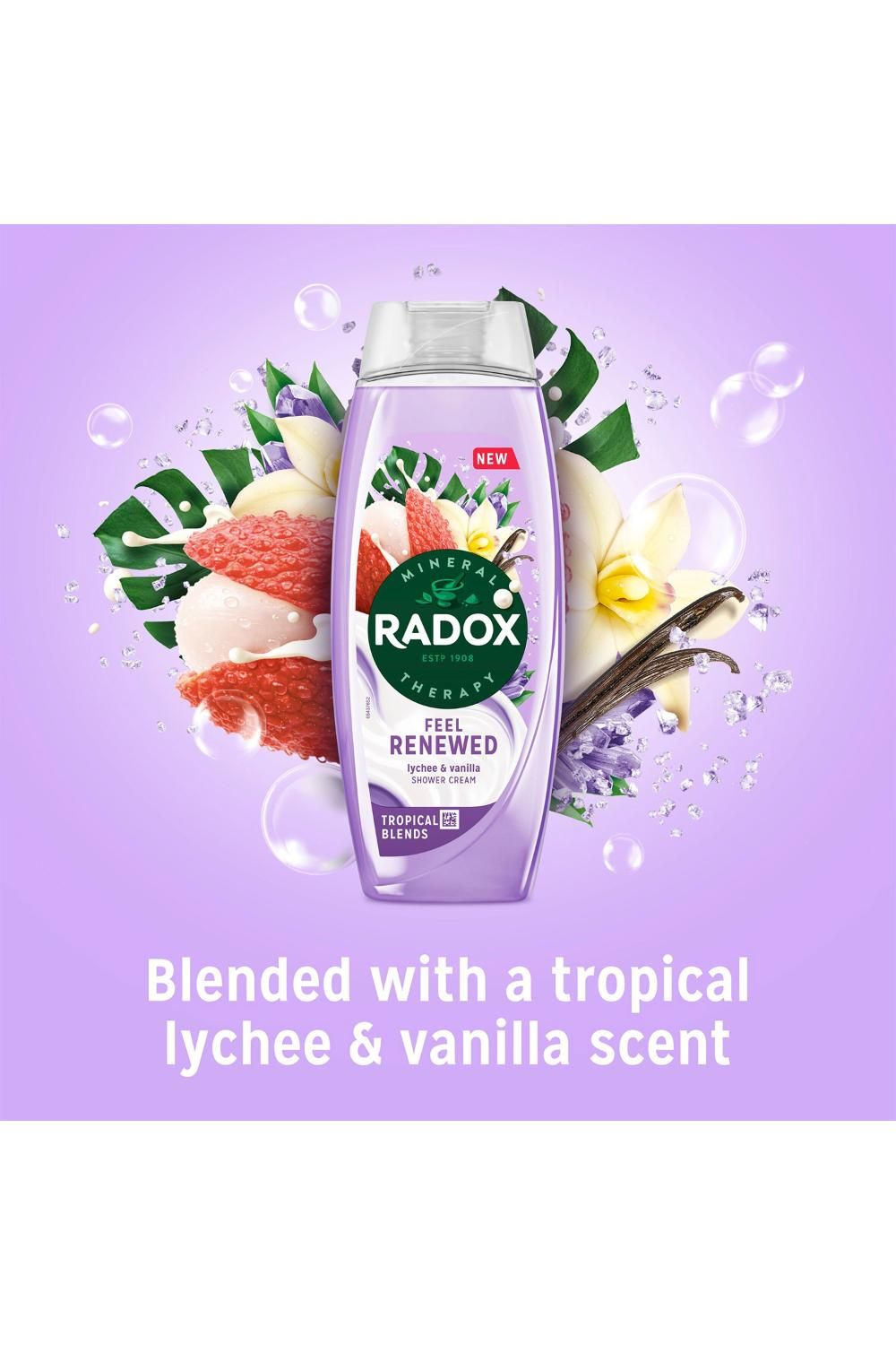 Radox Mineral Therapy Feel Renewed Shower Cream Moisturising Wash 450ml, 6pk
