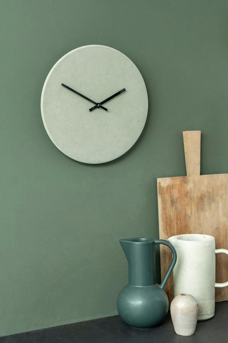 - Horloge murale en bois beige D38cm