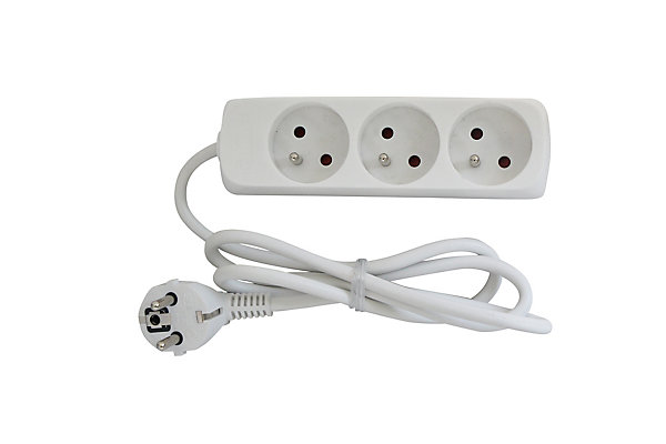 Multiprise 3 prises 1m Homepower blanc