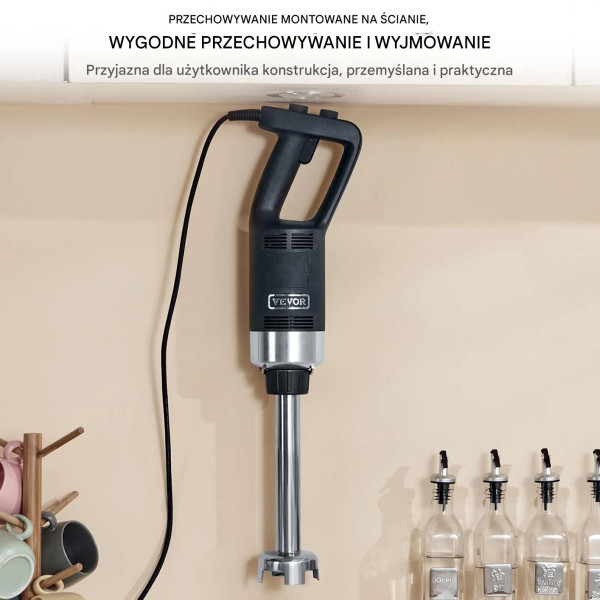 Blender ręczny 750W stal nierdzewna regulowany zupa smoothie puree 304mm