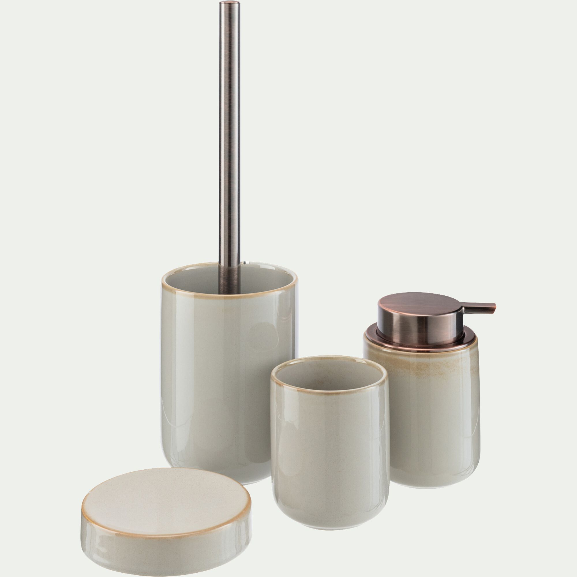 VIETRI - Set de salle de bain en céramique - gris