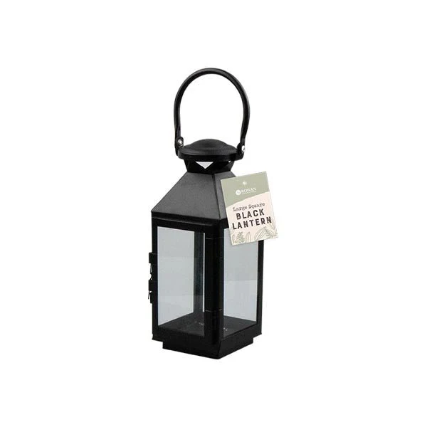 Square Black Lantern Large 35cm