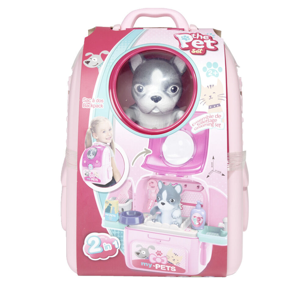 Sac à dos jouet toilettage chien ou chat 14 pièces