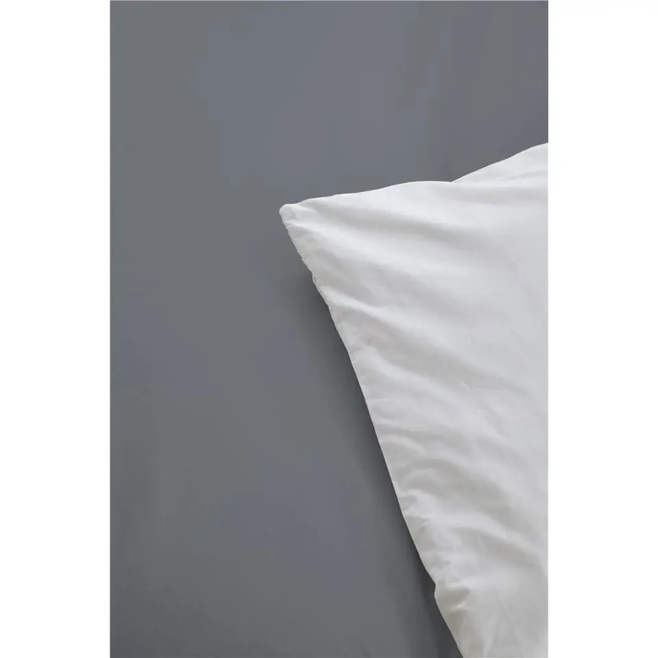 Byrklund - Dekbedovertrek Side Way - 140x220 cm - Grijs / Wit