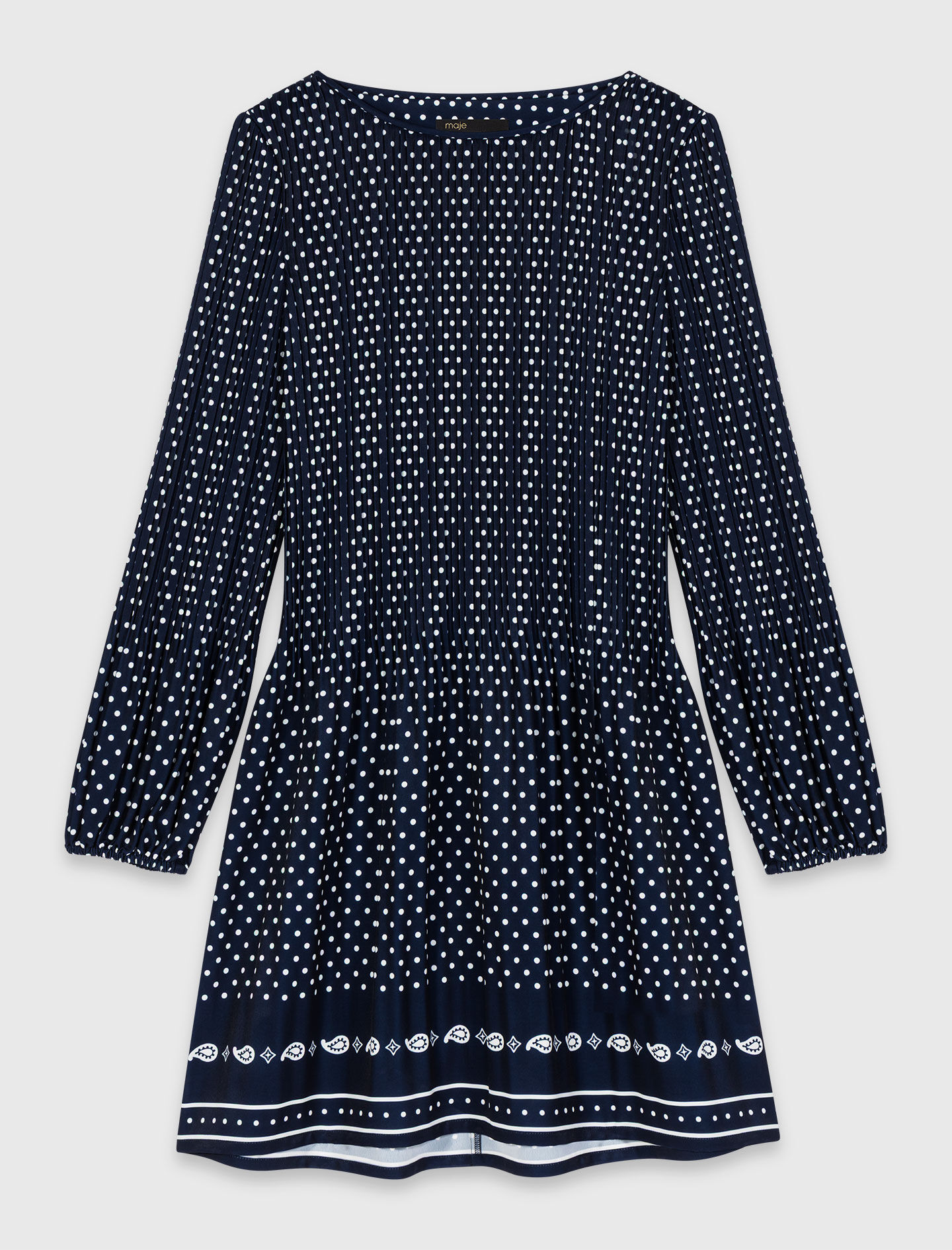 Robe plissée imprimée