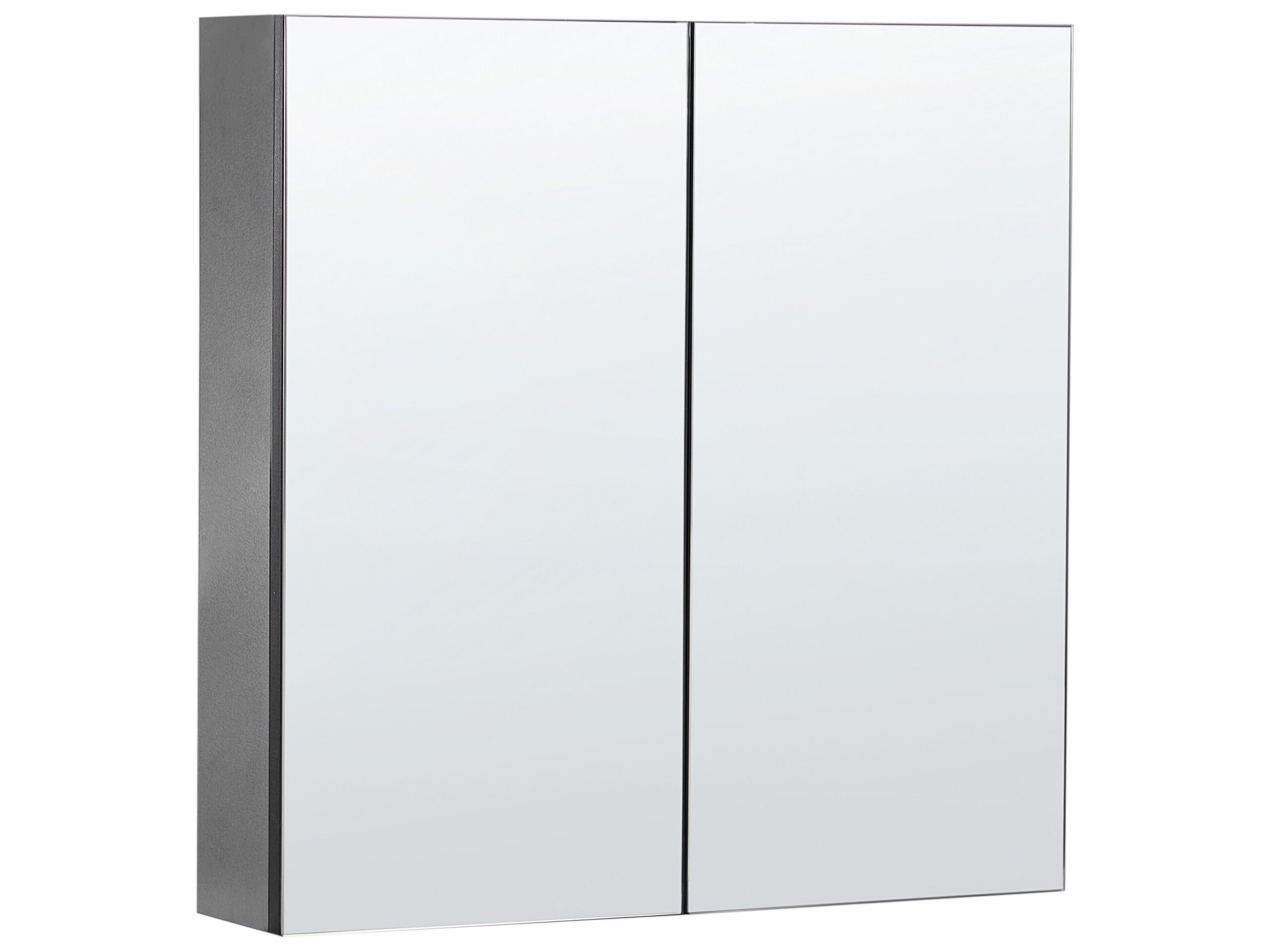 Szafka łazienkowa wisząca z lustrem 60 x 60 czarna