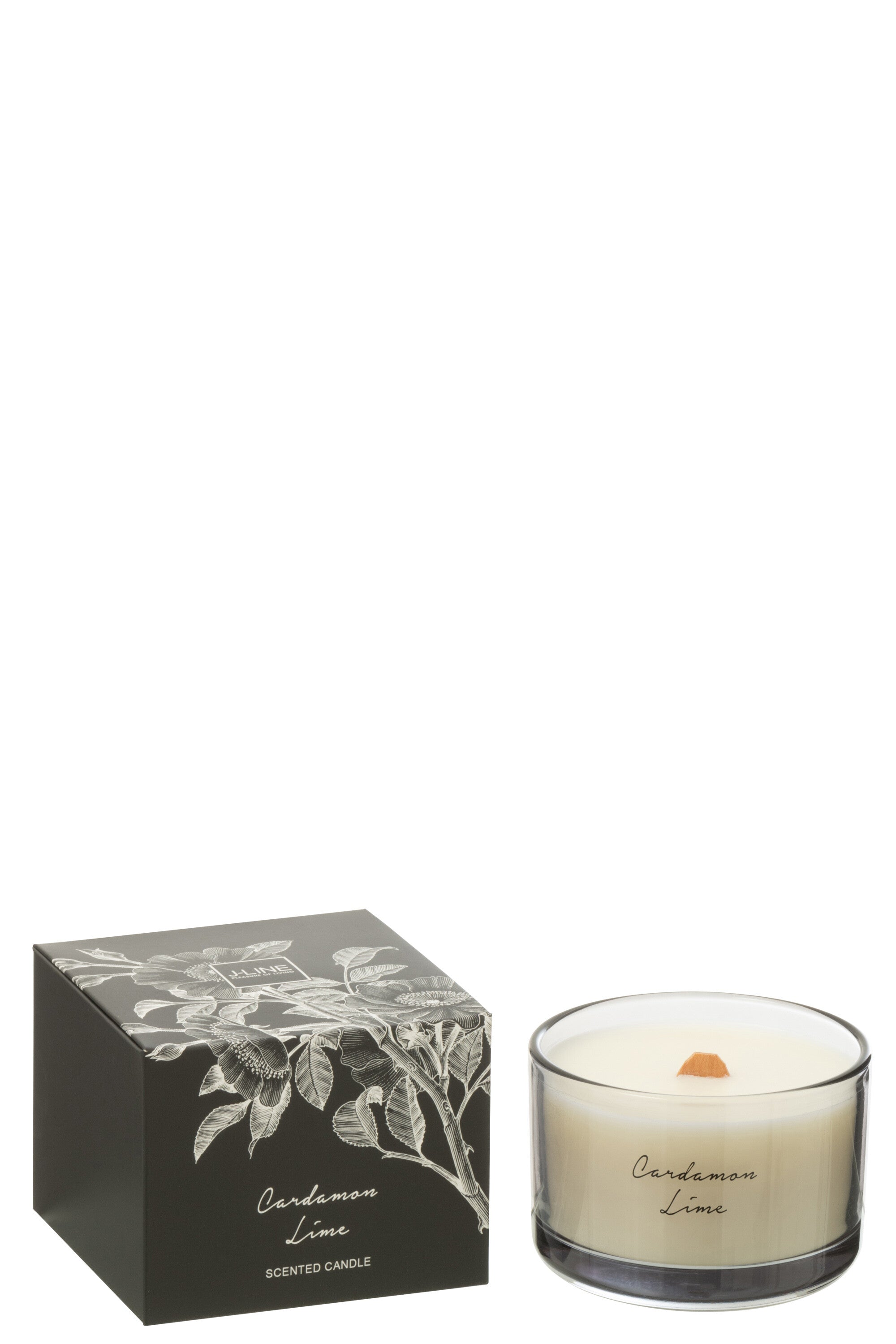 J-Line geurkaars Cardamom Lime - glas - small - 50U