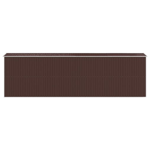 NNEVL Garden Shed Dark Brown 192x689x223 cm Galvanised Steel
