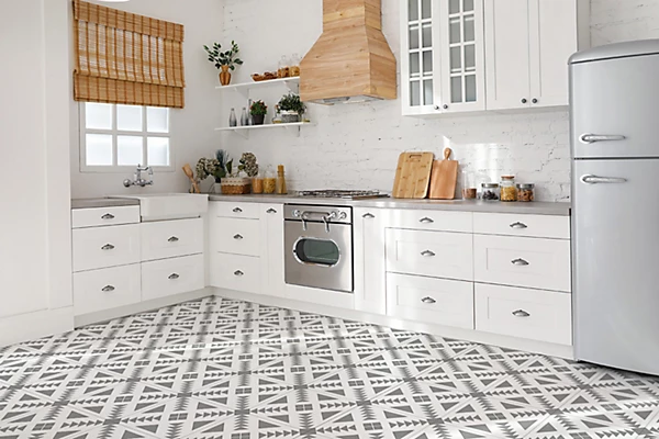 Carreaux vinyle Tulup 30x30 cm Carrés et triangles 9 pcs