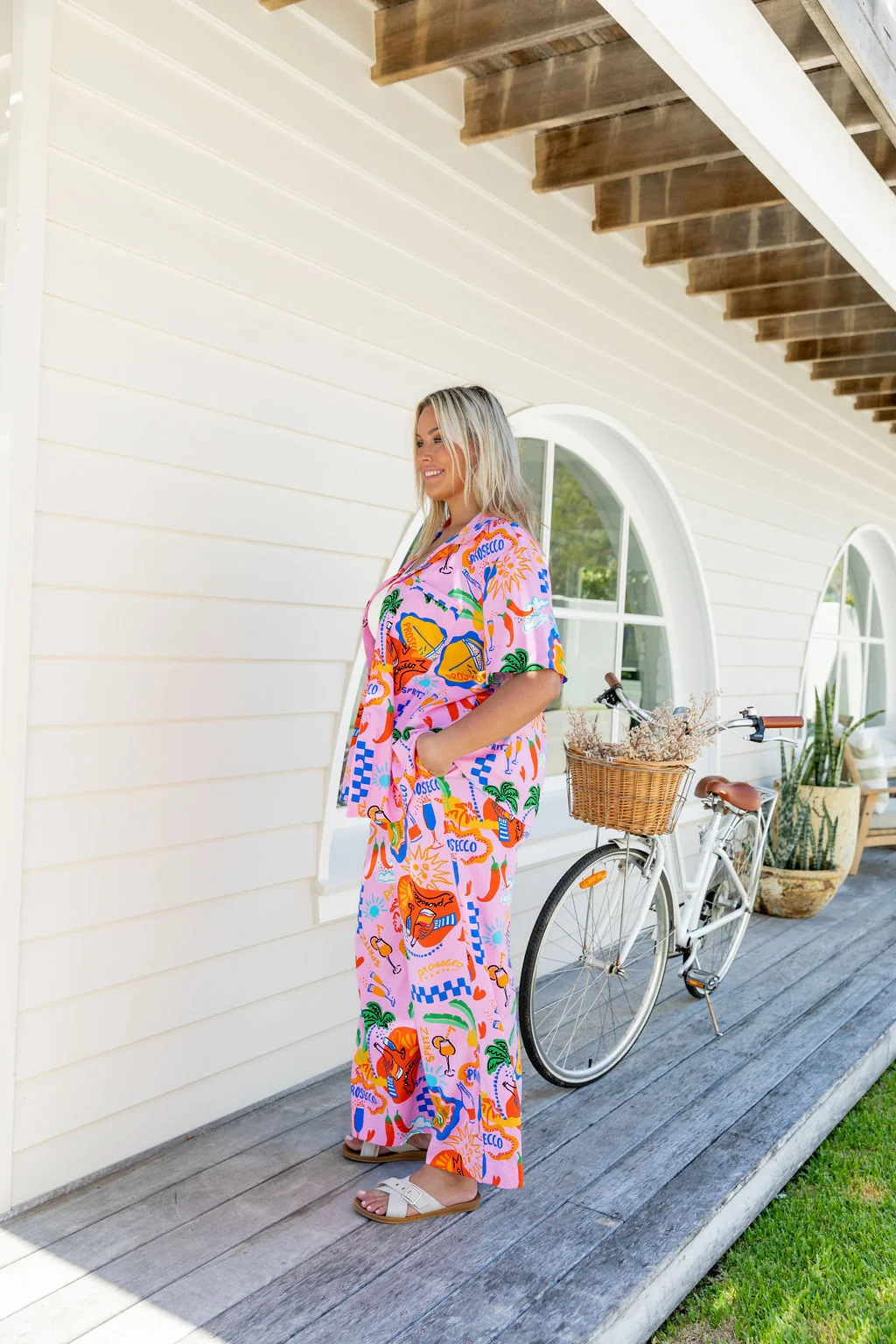 Gina Linen Blend Pant in Cin Cin