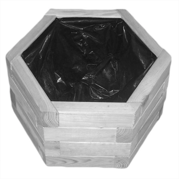 Blumenkasten, BxH: 50 x 35 cm, beige, Holz