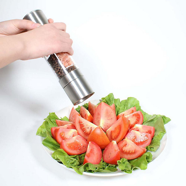 Moulin poivre et sel en inox 2 en 1