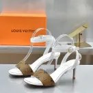 Louis Vuitton LV Leather Pin Buckle Slide Sandal