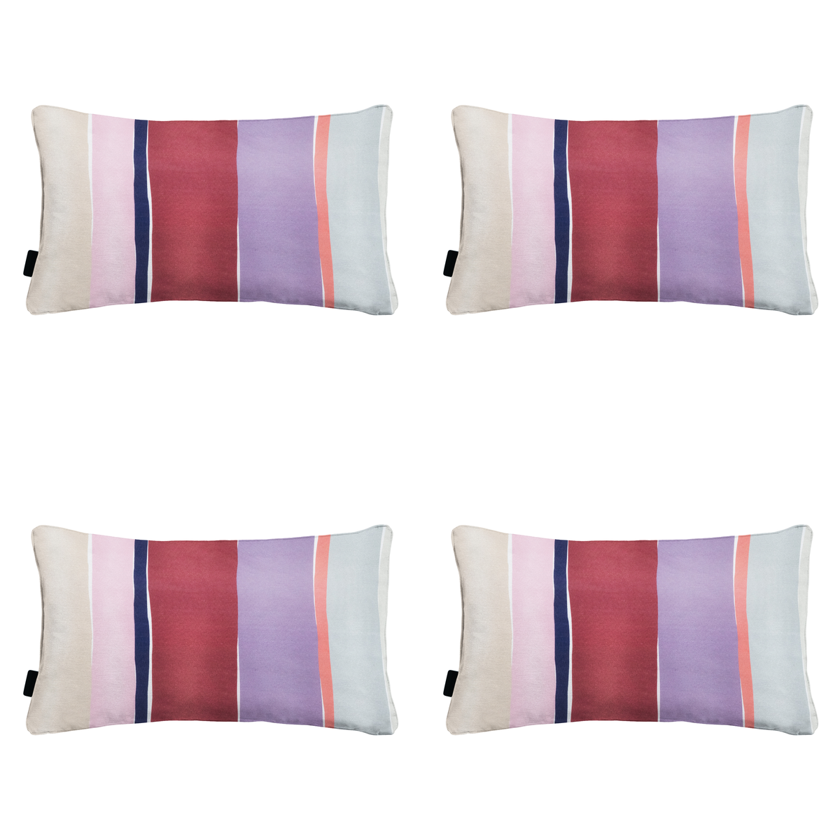 Madison sierkussen Nox - mulitkleur - 30x50x10cm - set van 4