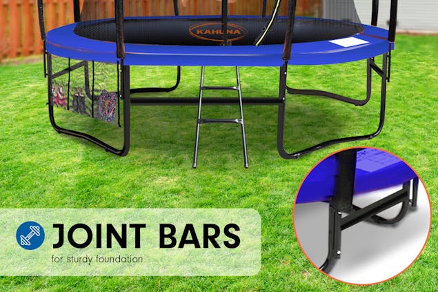 NNEDPE Kahuna Trampoline 6ft with Roof - Blue