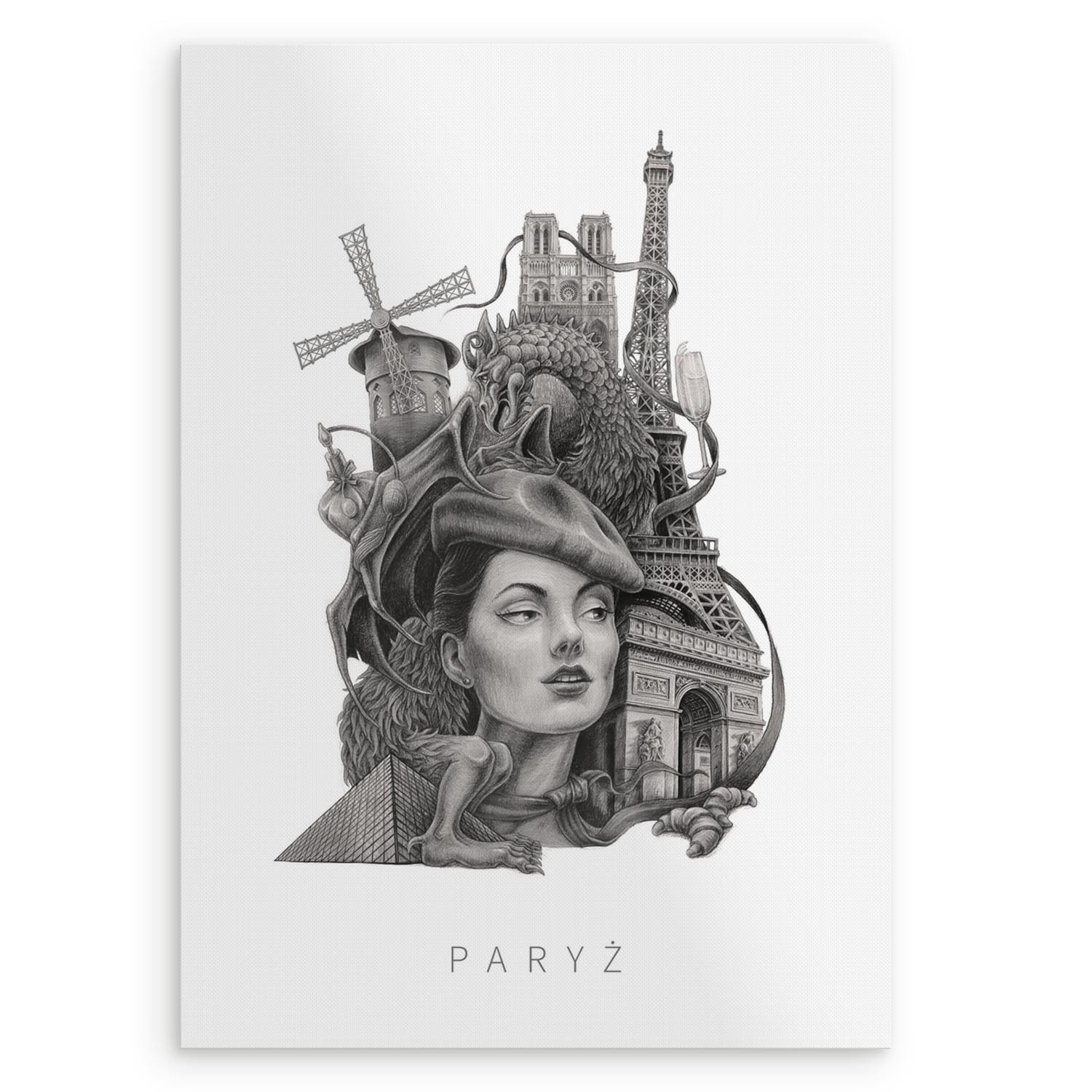 Plakat Paryż, francuski urok 20x30 cm