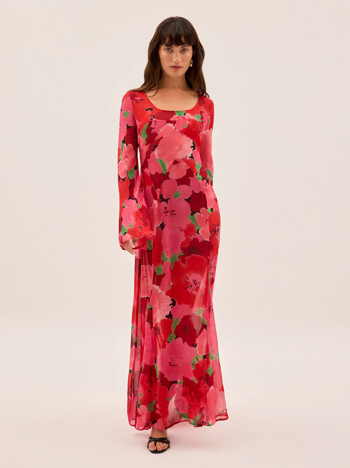 Alessia Pink Watercolour Floral Print Dress