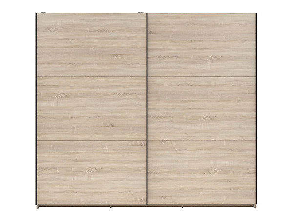 Armoire à 2 portes coulissante coloris chêne Sonoma - Longueur 220 x Profondeur 60 x Hauteur 195,5 cm
