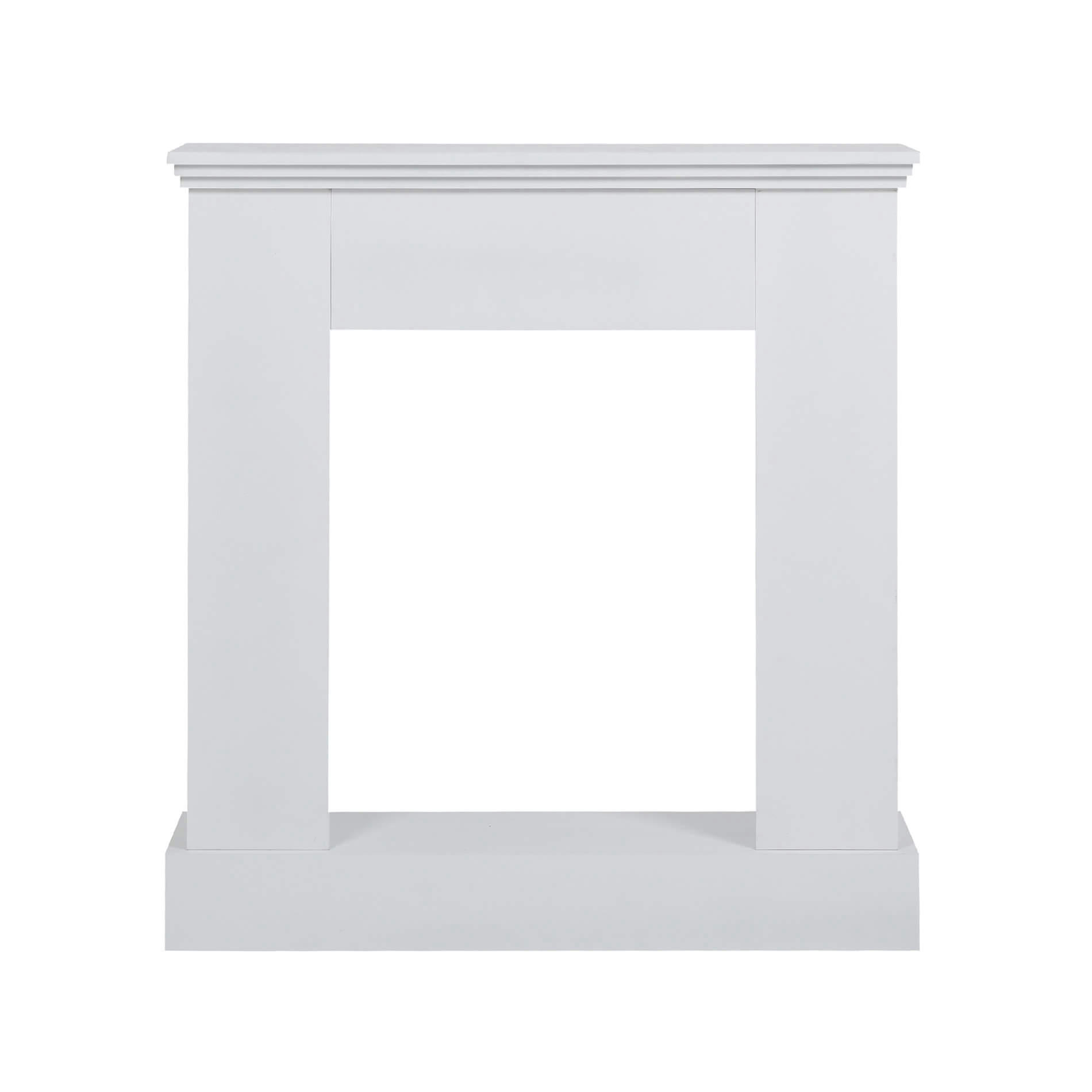 MODERN - Manteau de cheminée décoratif 93x23x98 en MDF blanc