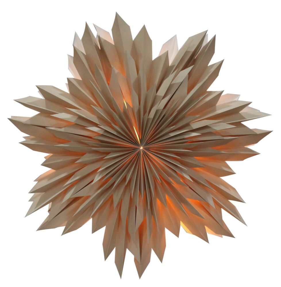 ADVENTSSTJERNE UMEÅ SNØFNUGG BEIGE 70CM