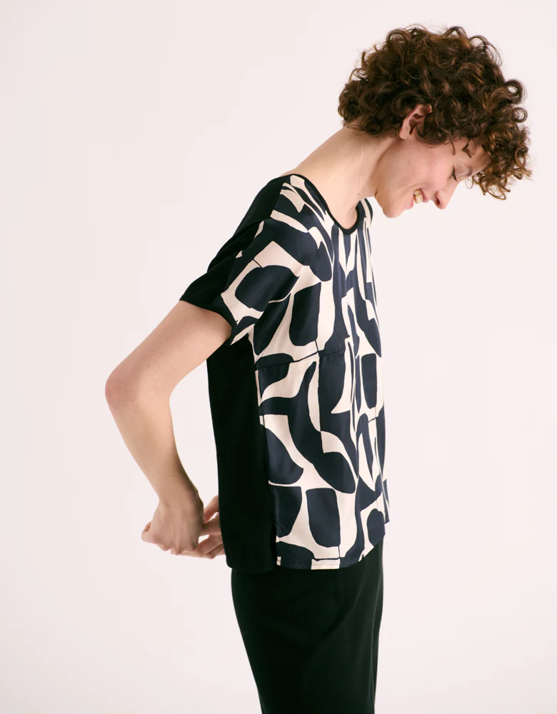 Pull twin-set en maille imprimé ANGUIN/88196/670